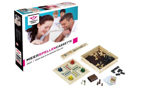 Longfield Games 340102 Multi Game Box Meer Spellen Cassette