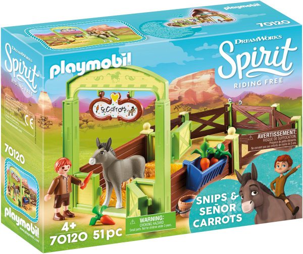 Playmobil 70120 Spirit Knip en meneer Worteltjes en paardenbox
