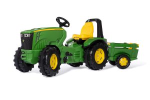 RollyToys X Trac Premium JohnDeere met aanhanger Traptractor