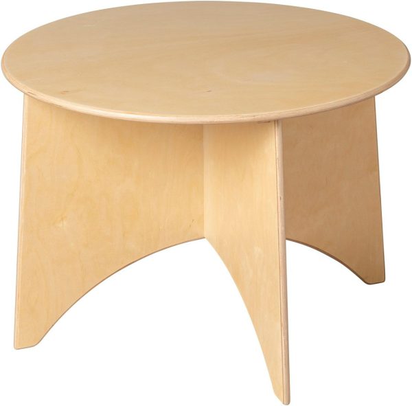 Houten tafel v. Dijktoys Rond 60 cm. hoogte 40 cm.