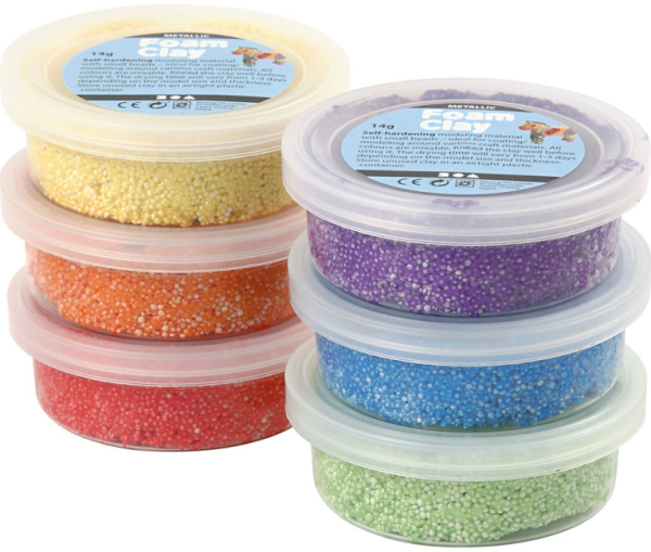 Foam Clay Metallic 6x14 gr klei boetseermateriaal