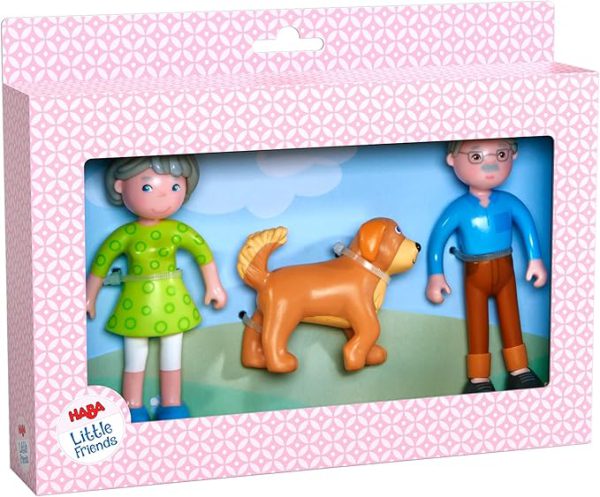 HABA Little Friends Poppenhuispop Opa en Oma met hondje