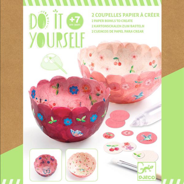 Djeco DIY Papier mache bloemenschaaltjes maken Knutselset